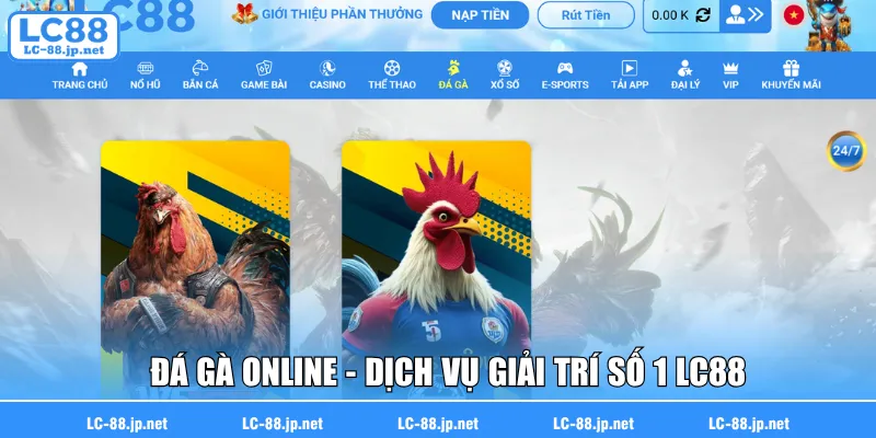 Đá gà online - dịch vụ giải trí số 1 LC88