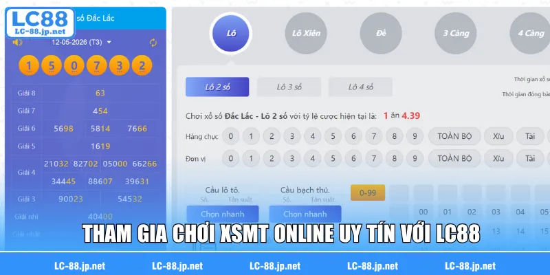 Tham gia chơi XSMT online uy tín với LC88